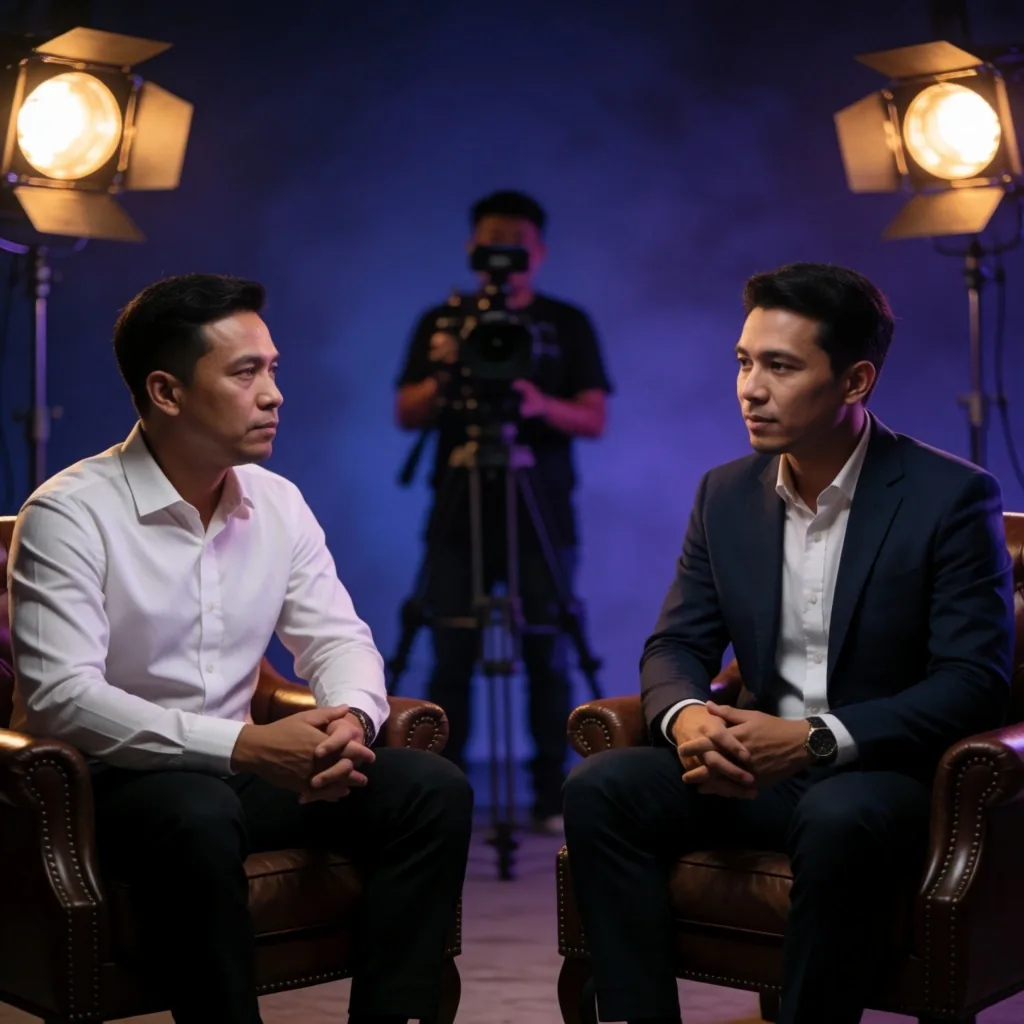 Rekaman simulasi wawancara di studio