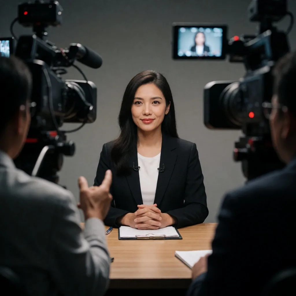 Sesi wawancara tegang di studio