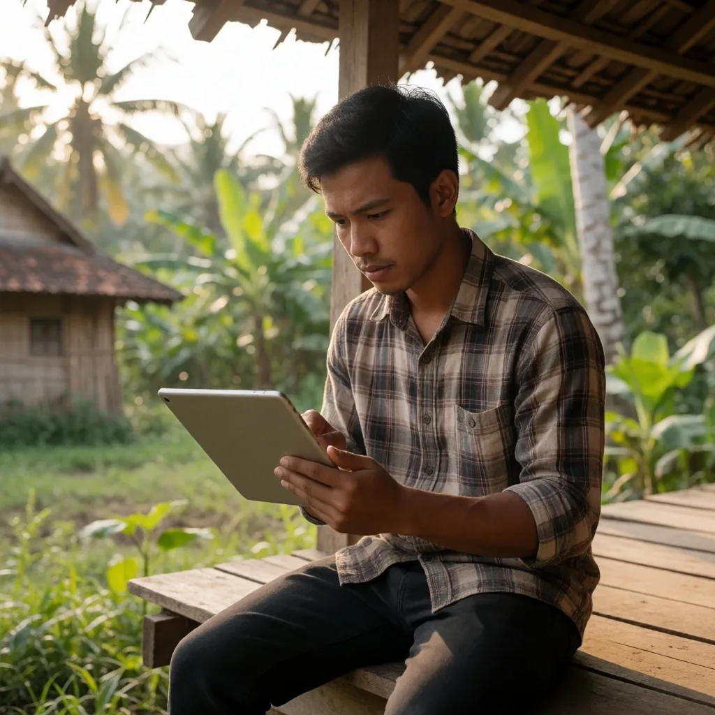 Peserta belajar secara mandiri dari rumah